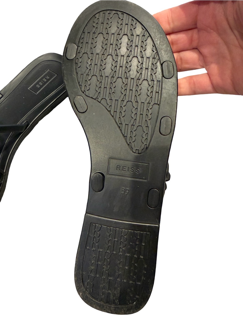 Reiss Black Multi-Chain Slide Sandals - Picture 3 of 4